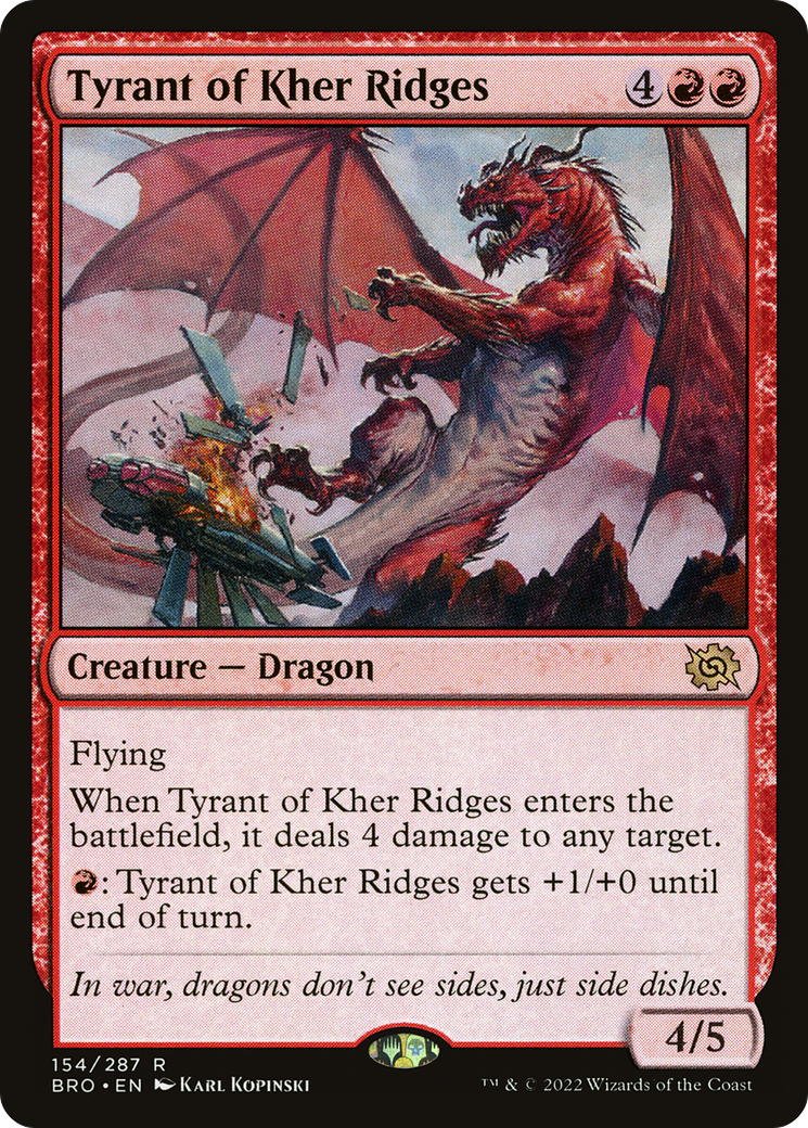Image of Tyrant of Kher Ridges (BRO-154) - The Brothers' War Foil