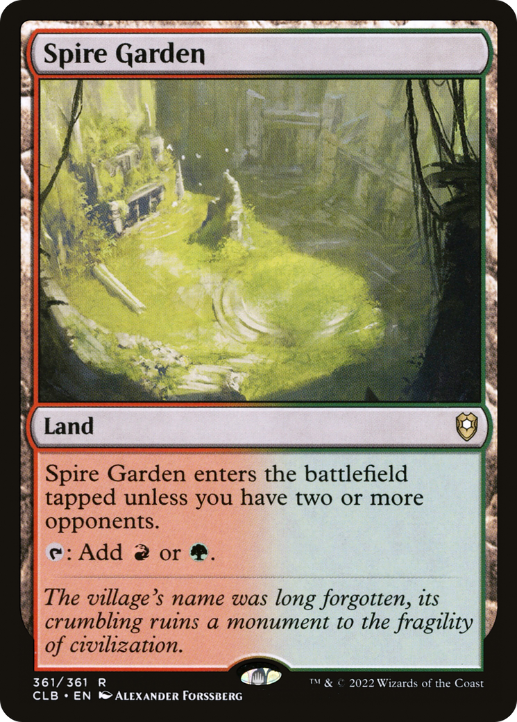 Image of Spire Garden (CLB-361) - Commander Legends: Battle for Baldur's Gate Foil