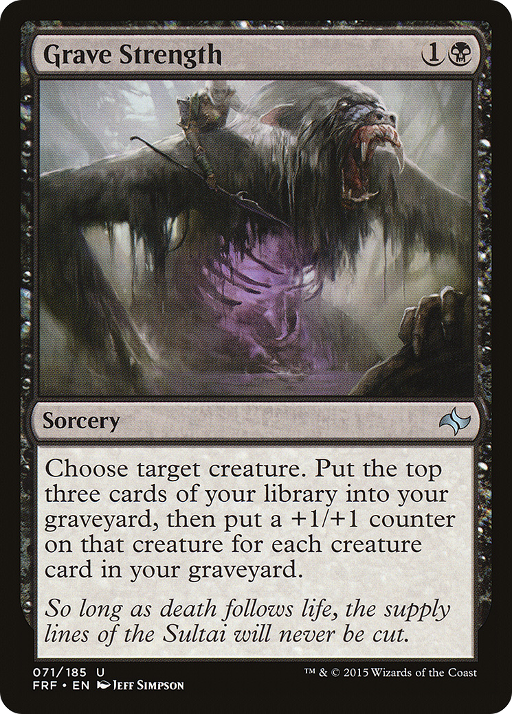 Image of Grave Strength (FRF-071) - Fate Reforged Foil