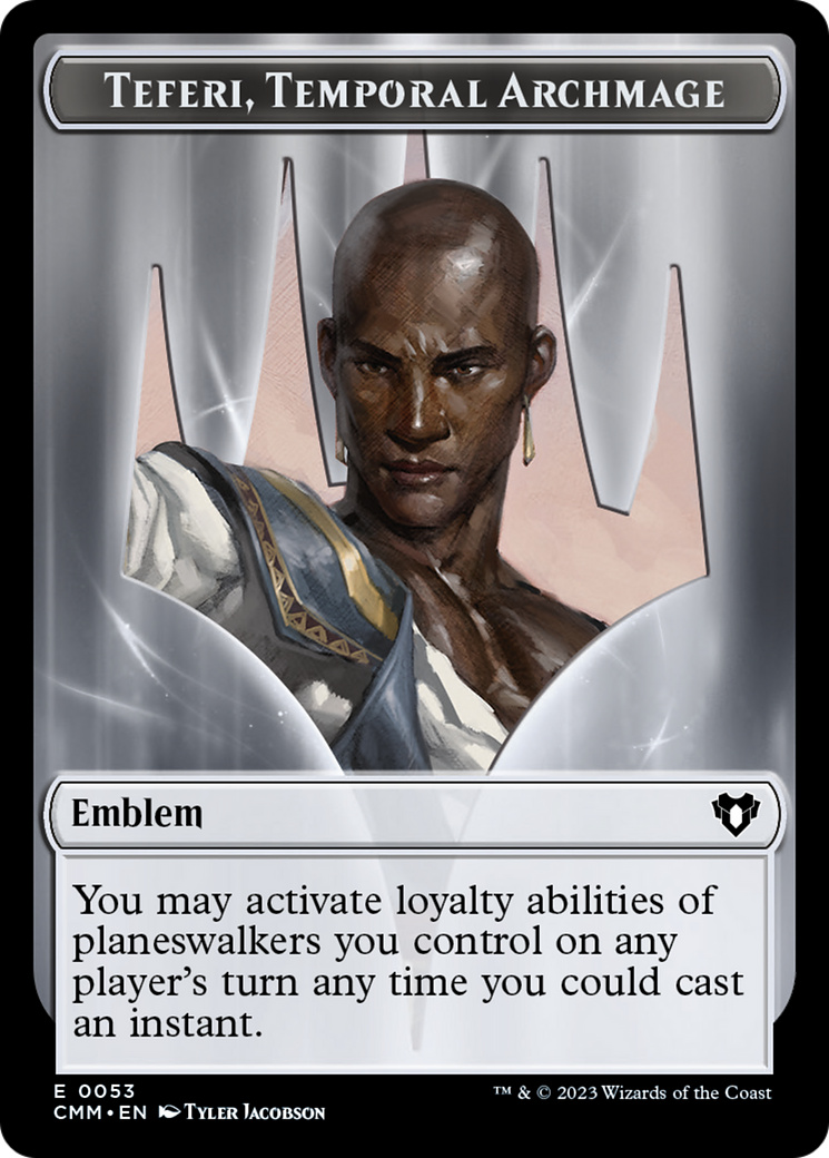 Image of Teferi, Temporal Archmage Emblem (TCMM-053) - Commander Masters Tokens