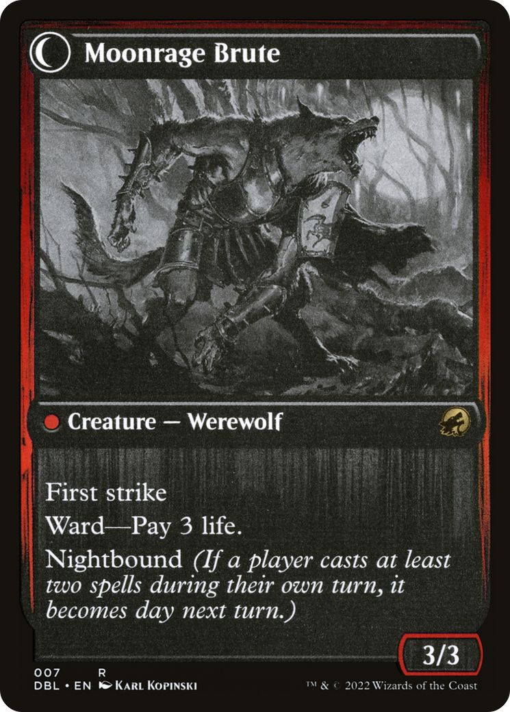 Image of Brutal Cathar (DBL-007) - Innistrad: Double Feature: (Double Faced Transform) Foil