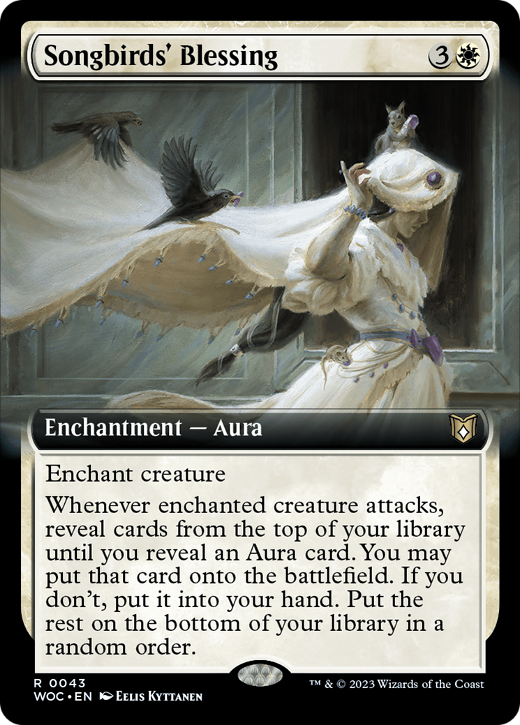 Image of Songbirds' Blessing (Extended Art) (WOC-043) - Wilds of Eldraine Commander: (Extended Art)