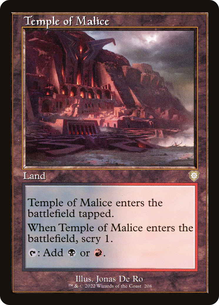 Image of Temple of Malice (Retro Frame) (BRC-208) - The Brothers' War Commander