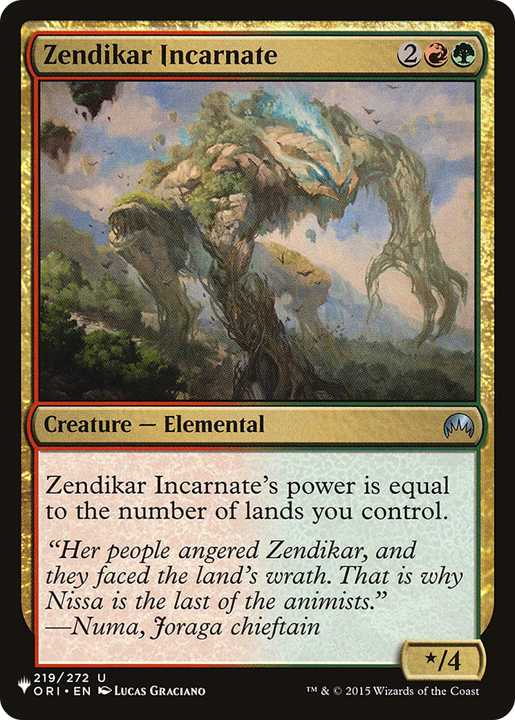 Image of Zendikar Incarnate (LIST-219/272) - The List