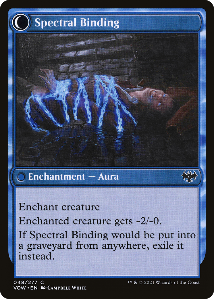 Image of Binding Geist (VOW-048) - Innistrad: Crimson Vow: (Double Faced Transform) Foil