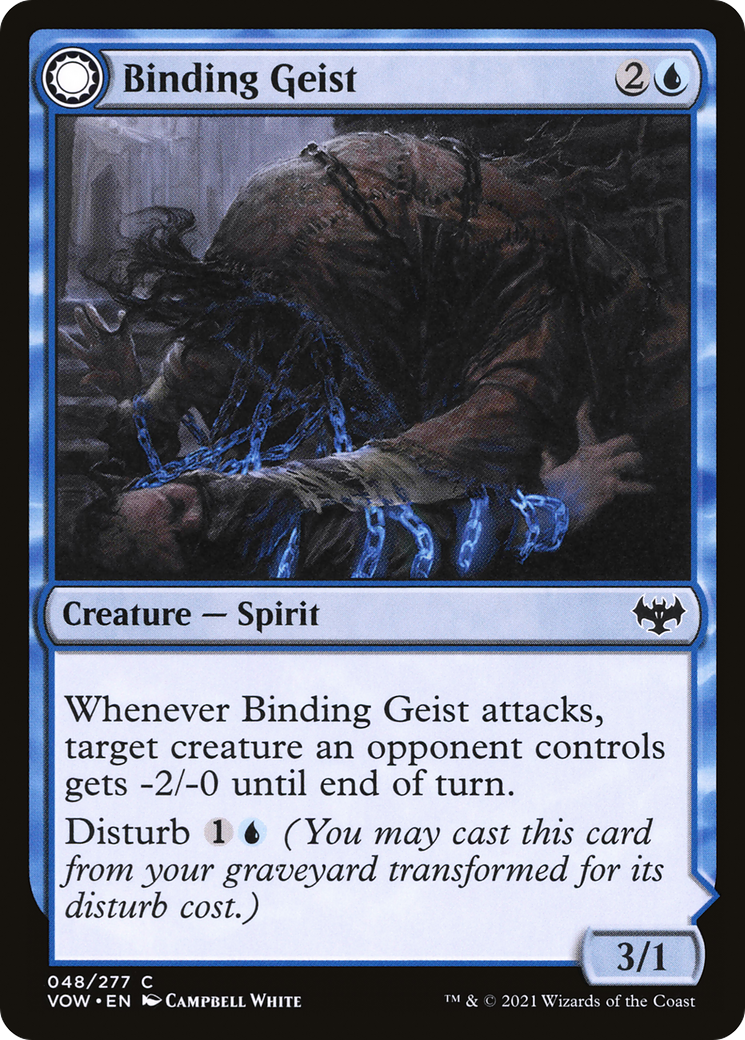 Image of Binding Geist (VOW-048) - Innistrad: Crimson Vow: (Double Faced Transform) Foil