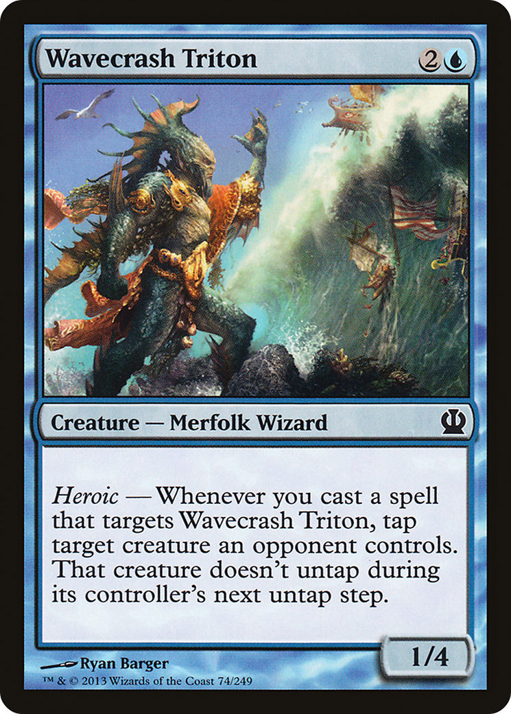 Image of Wavecrash Triton (THS-074) - Theros Foil