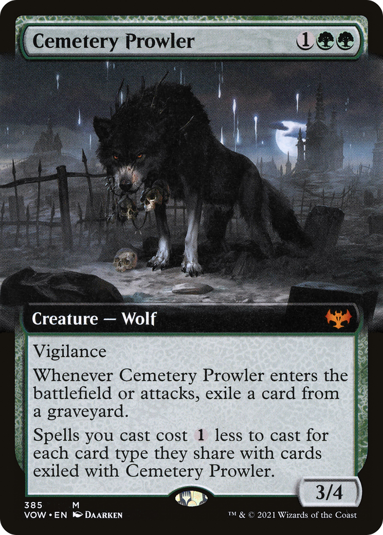 Image of Cemetery Prowler (Extended Art) (VOW-385) - Innistrad: Crimson Vow: (Extended Art)