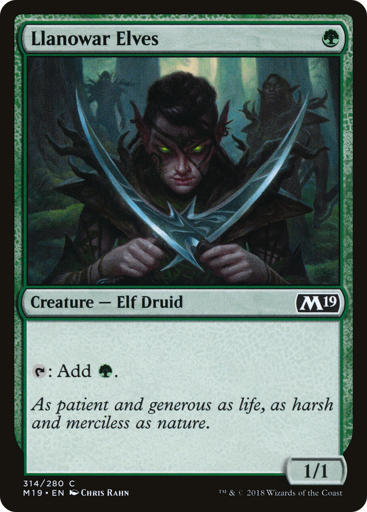 Image of Llanowar Elves (M19-314) - Core Set 2019