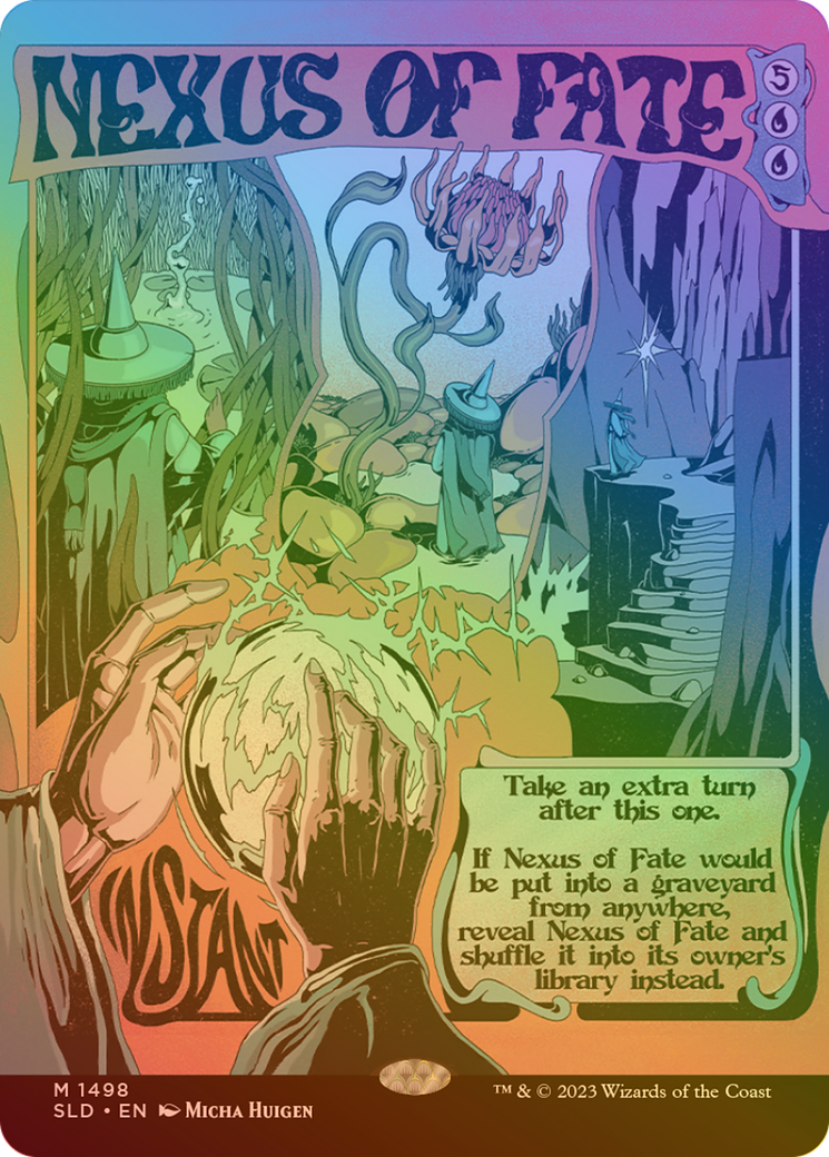 Image of Nexus of Fate (Rainbow Foil) (SLD-1498) - Secret Lair Drop (Borderless) Foil