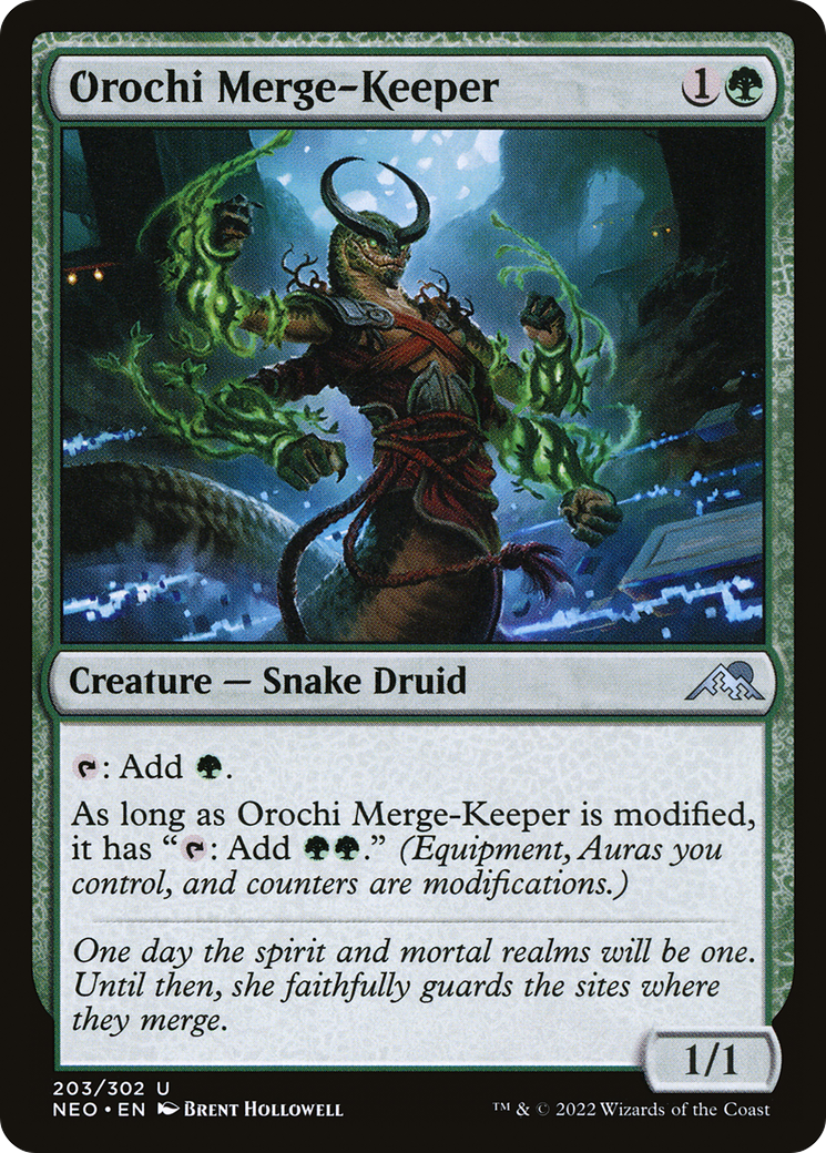 Image of Orochi Merge-Keeper (NEO-203) - Kamigawa: Neon Dynasty