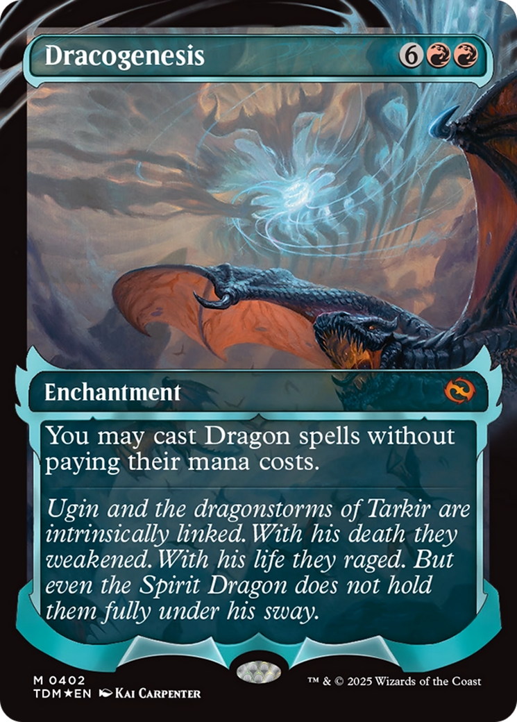 Image of Dracogenesis (0402) (Showcase) (TDM-402) - Tarkir: Dragonstorm: (Showcase, enchantment) Foil