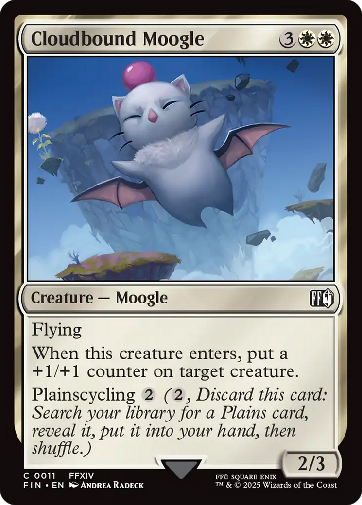 Image of Cloudbound Moogle (FIN-011) - FINAL FANTASY Foil