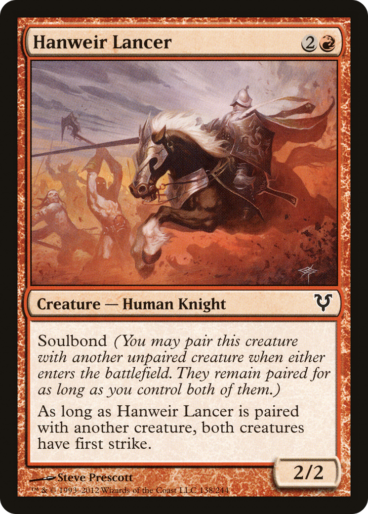 Image of Hanweir Lancer (AVR-138) - Avacyn Restored Foil