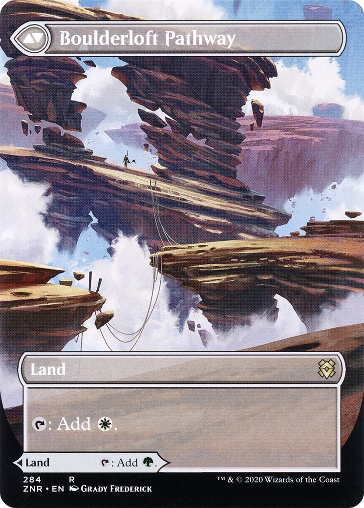 Image of Branchloft Pathway (Borderless) (ZNR-284) - Zendikar Rising: (Showcase) (Borderless) Foil