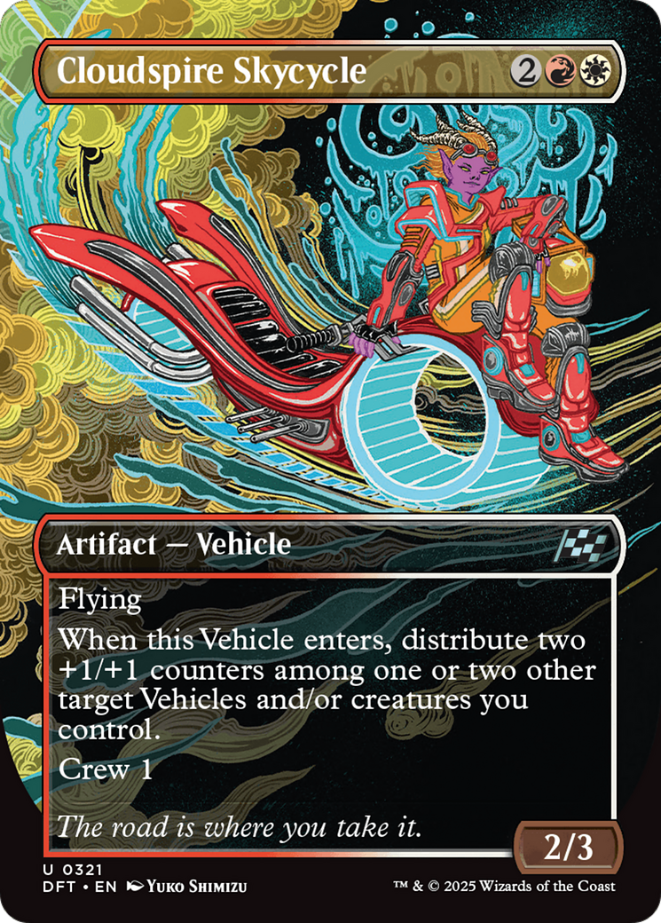 Image of Cloudspire Skycycle (Borderless) (DFT-321) - Aetherdrift (Borderless) Foil