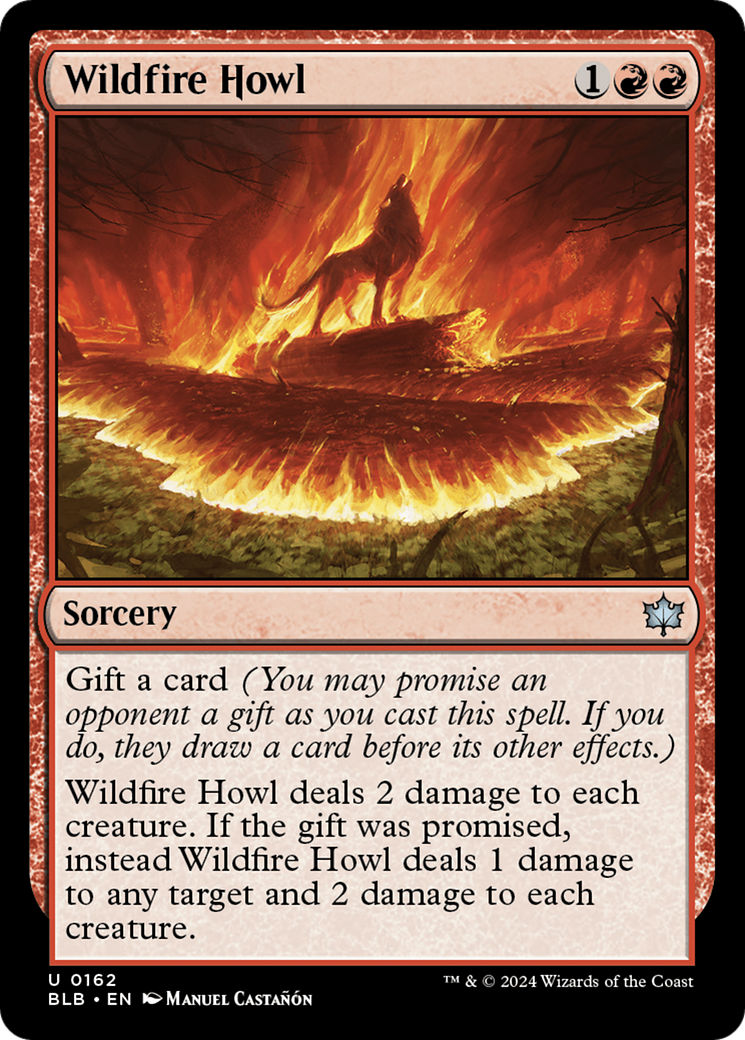 Image of Wildfire Howl (BLB-162) - Bloomburrow Foil