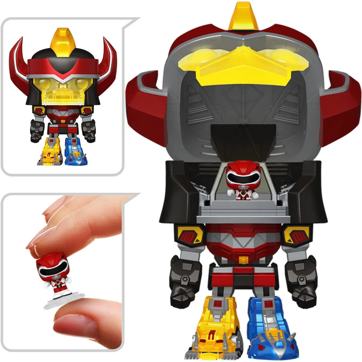 Image of Mighty Morphin Power Rangers Megazord with Red Ranger Funko Bitty Pop! Bitty Bot Vinyl Figure
