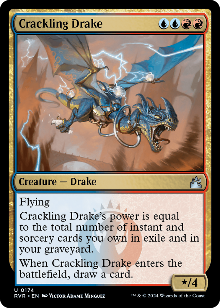 Image of Crackling Drake (RVR-174) - Ravnica Remastered Foil
