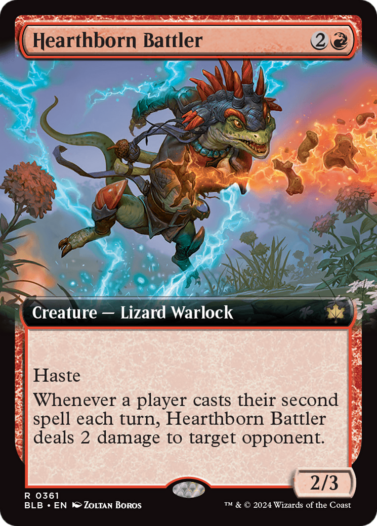 Image of Hearthborn Battler (Extended Art) (BLB-361) - Bloomburrow: (Extended Art) Foil