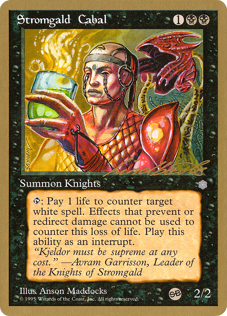 Image of Stromgald Cabal - 1996 Leon Lindback (ICE) (SB) (WCD-) - Pro Tour Collector Set