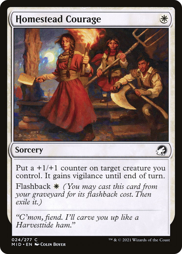 Image of Homestead Courage (MID-024) - Innistrad: Midnight Hunt