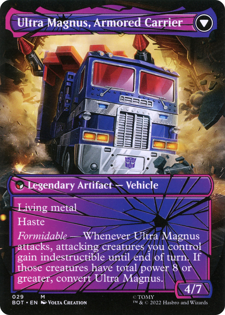 Image of Ultra Magnus, Tactician (Shattered Glass) (BOT-029) - Transformers: (convertdfc, shatteredglass) (Borderless) Foil