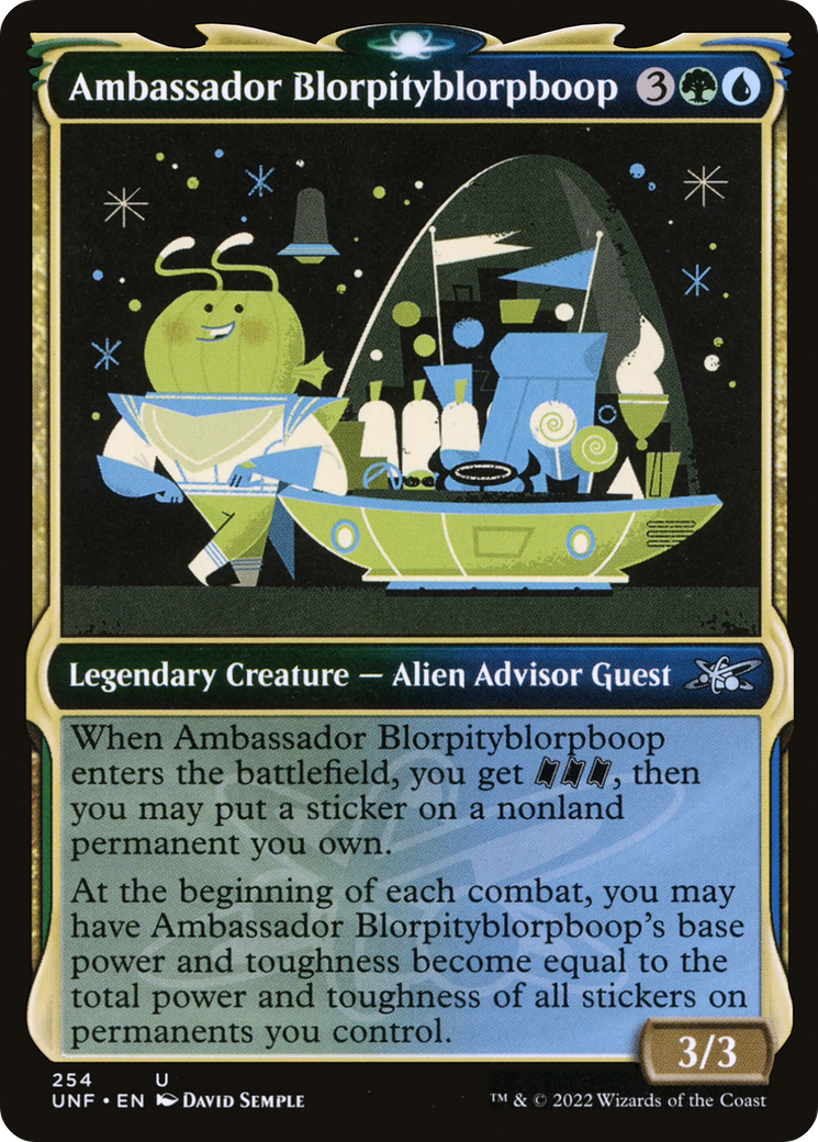 Image of Ambassador Blorpityblorpboop (Showcase) (UNF-254) - Unfinity: (Showcase)