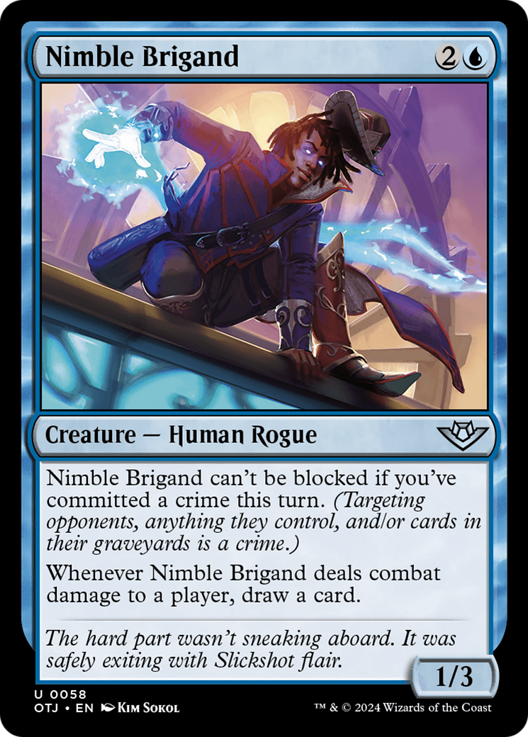 Image of Nimble Brigand (OTJ-058) - Outlaws of Thunder Junction Foil