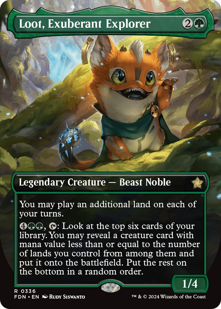 Image of Loot, Exuberant Explorer (Borderless) (FDN-336) - Foundations (Borderless) Foil