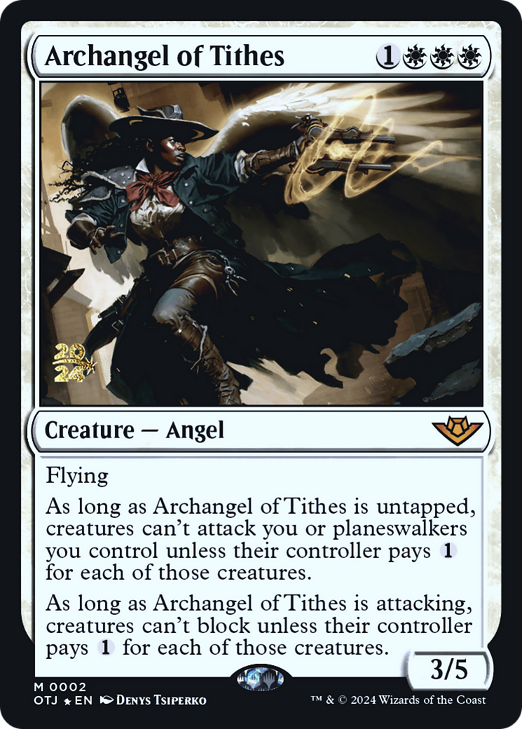 Image of Archangel of Tithes (PRE-002) - Outlaws of Thunder Junction Promos Foil