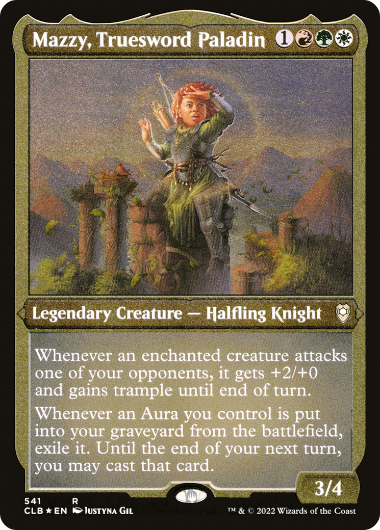 Image of Mazzy, Truesword Paladin (Foil Etched) (CLB-541) - Commander Legends: Battle for Baldur's Gate Foil
