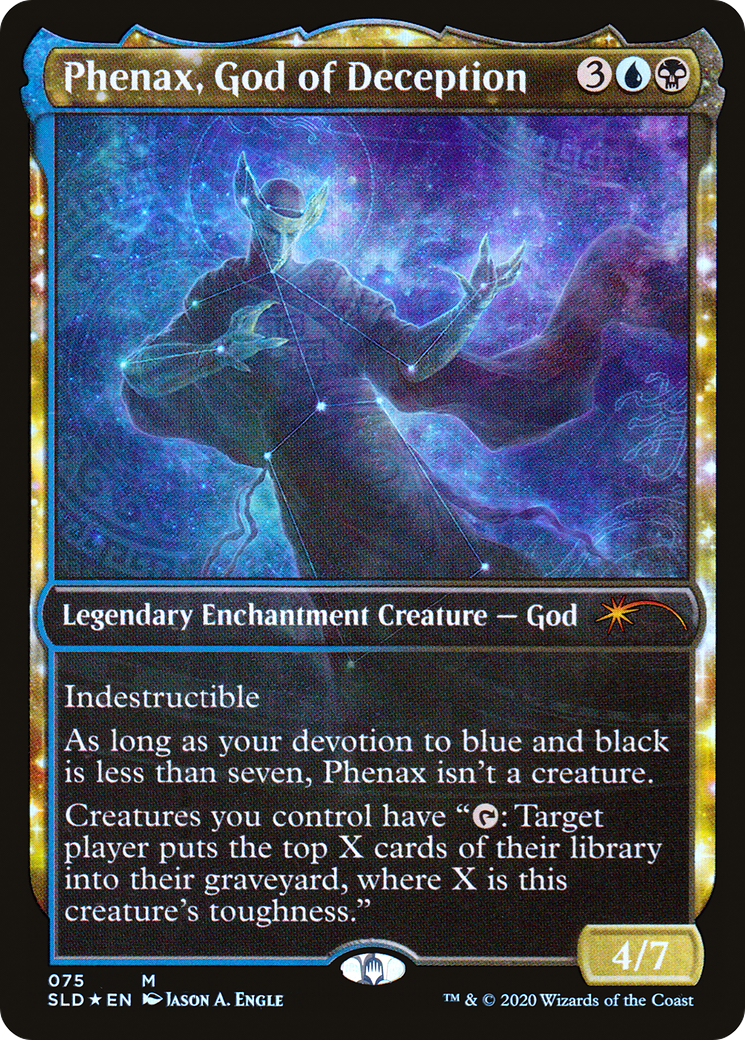 Image of Phenax, God of Deception (SLD-075) - Secret Lair Drop: (enchantment, Showcase) Foil