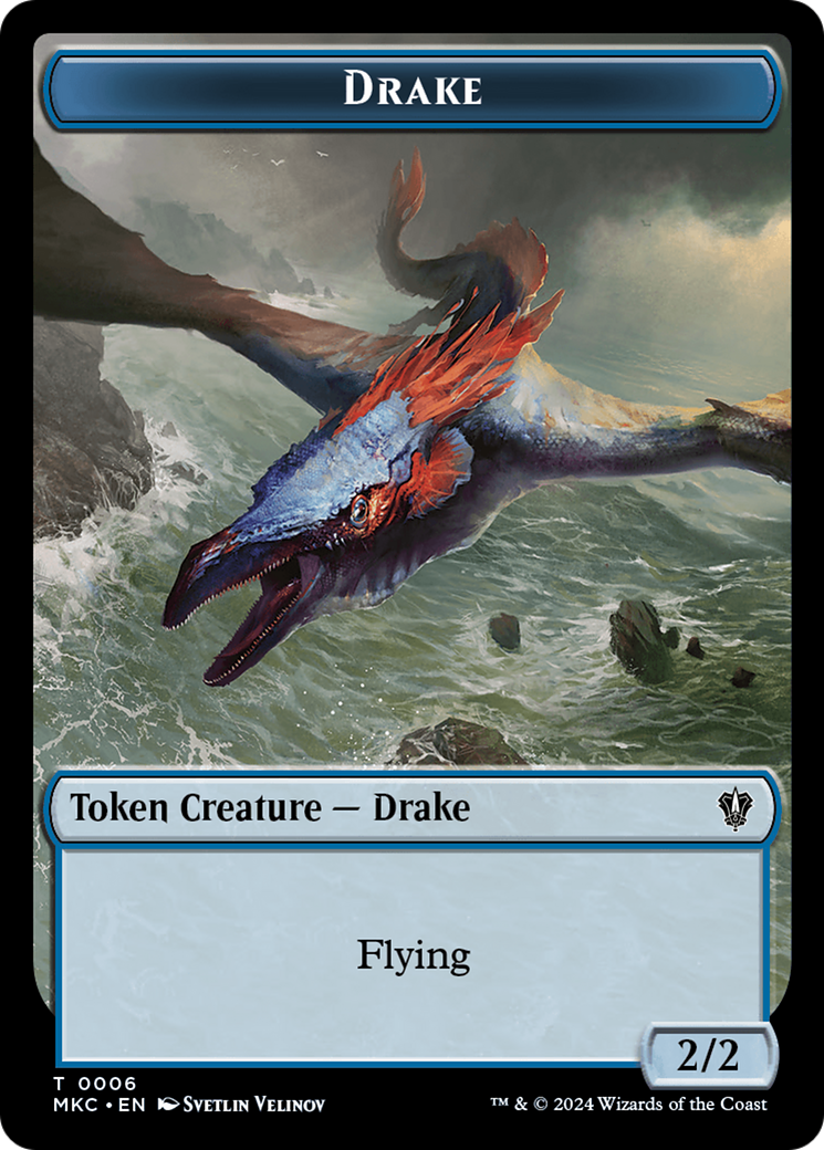 Image of Drake (TMKC-006) - Murders at Karlov Manor Commander Tokens
