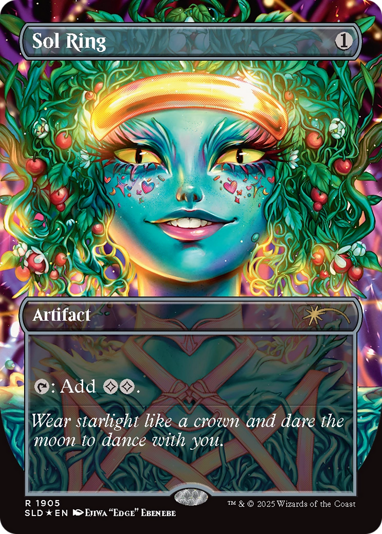 Image of Sol Ring (1905) (Double Rainbow Foil) (SLD-1905) - Secret Lair Drop (Borderless) Foil