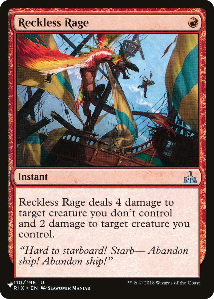 Image of Reckless Rage (LIST-RIX-110) - The List