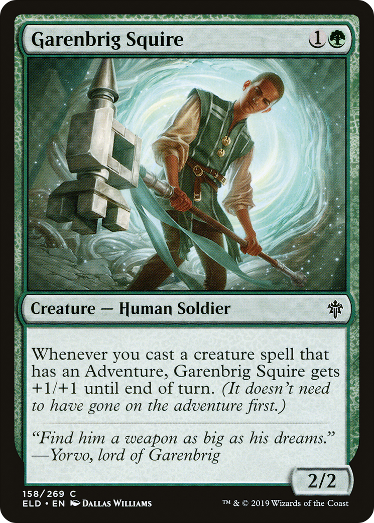 Image of Garenbrig Squire (ELD-158) - Throne of Eldraine Foil