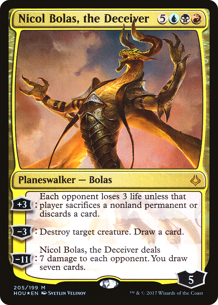 Image of Nicol Bolas, the Deceiver (HOU-205) - Hour of Devastation Foil