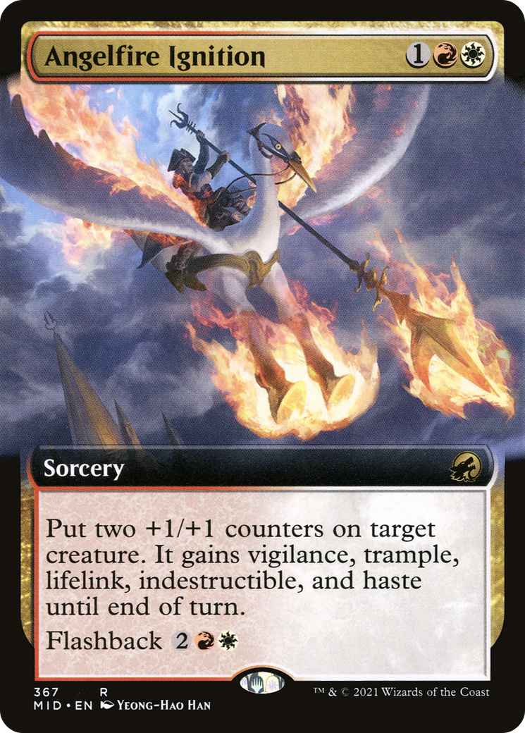 Image of Angelfire Ignition (Extended Art) (MID-367) - Innistrad: Midnight Hunt: (Extended Art) Foil