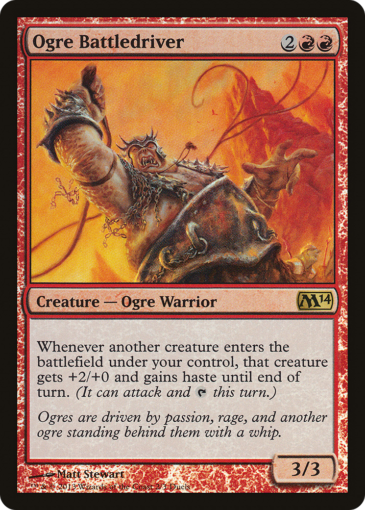 Image of Ogre Battledriver (MEDIA-002) - Duels of the Planeswalkers 2014 Promos Foil