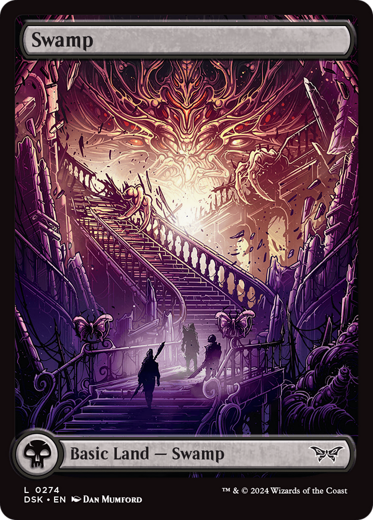 Image of Swamp (274) - Full Art (DSK-274) - Duskmourn: House of Horror Foil