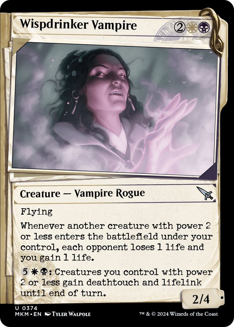 Image of Wispdrinker Vampire (Showcase) (MKM-374) - Murders at Karlov Manor: (Showcase) Foil