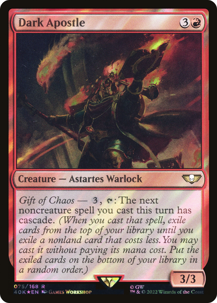 Image of Dark Apostle (Surge Foil) (40K-075) - Warhammer 40,000 Commander Foil