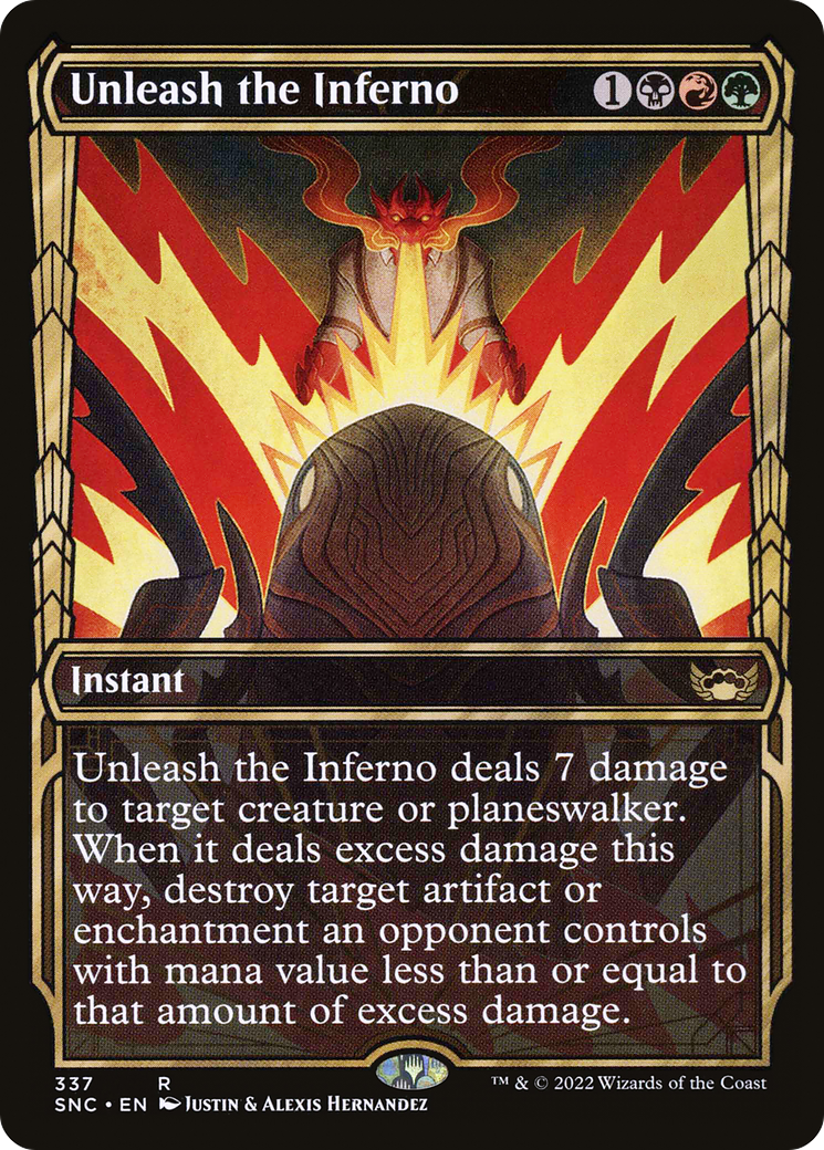 Image of Unleash the Inferno (Showcase) (SNC-337) - Streets of New Capenna: (Showcase) Foil