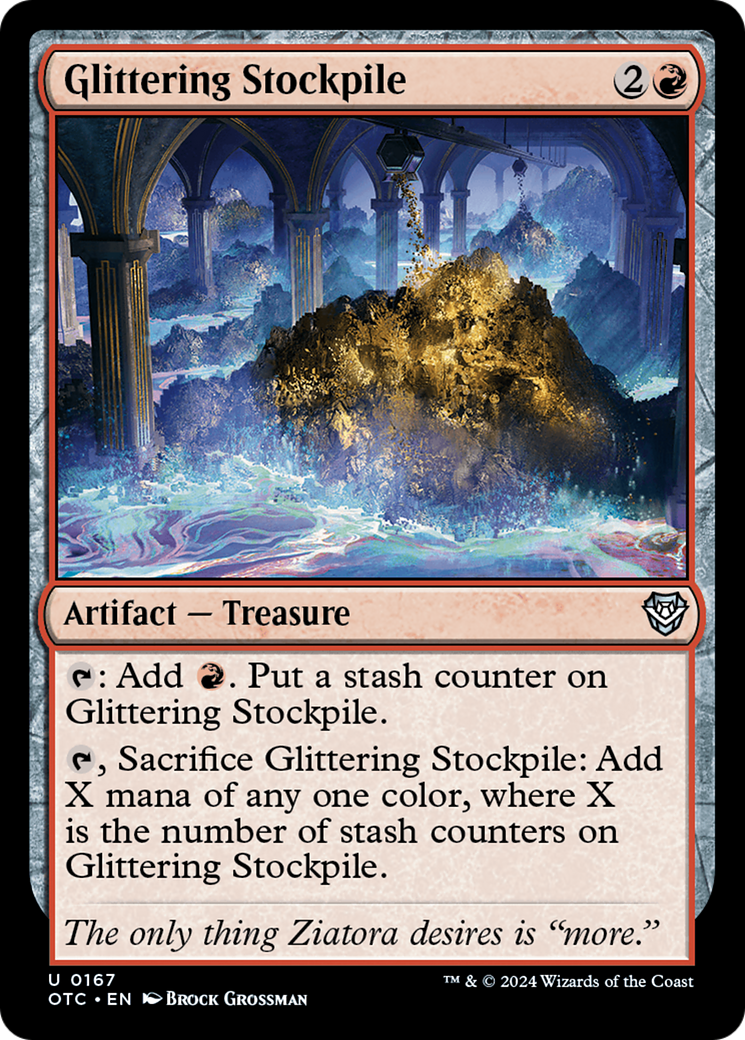Image of Glittering Stockpile (OTC-167) - Outlaws of Thunder Junction Commander