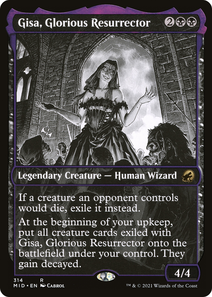 Image of Gisa, Glorious Resurrector (Showcase) (MID-314) - Innistrad: Midnight Hunt: (Showcase) Foil