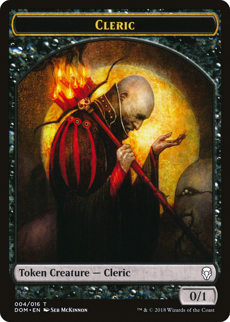 Image of Cleric Token (DOM-004) - Dominaria Tokens