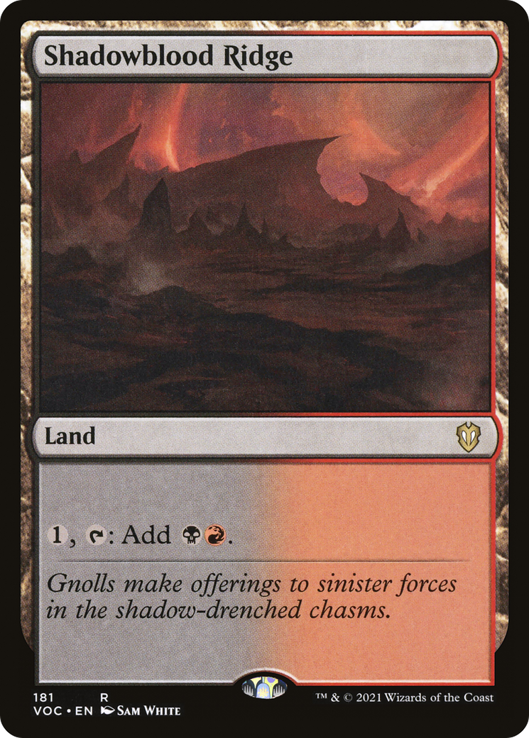 Image of Shadowblood Ridge (VOC-181) - Crimson Vow Commander