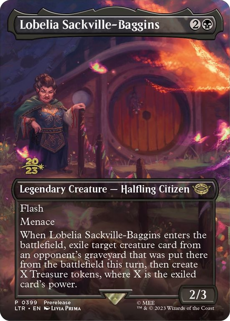 Image of Lobelia Sackville-Baggins (0399) (PRE-399) - Tales of Middle-earth Promos (Borderless) Foil