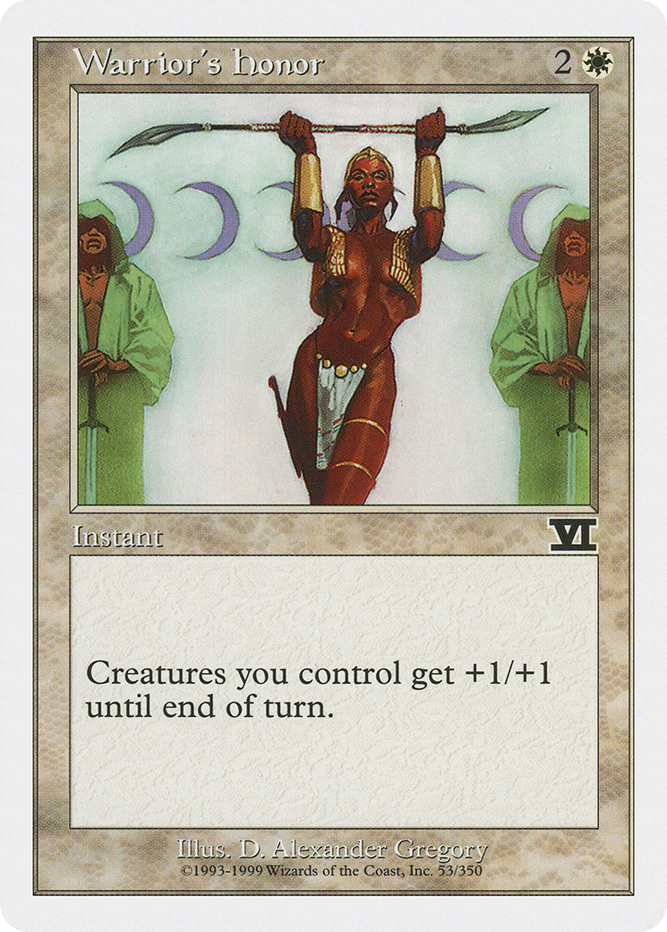 Image of Warrior's Honor (6ED-053) - Classic Sixth Edition